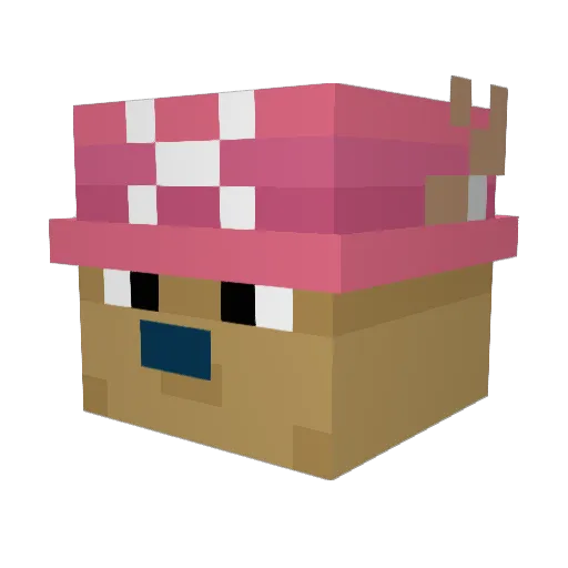 Mock2001 Minecraft avatar head, 3D render