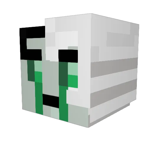 Mockaboo Minecraft avatar head, 3D render