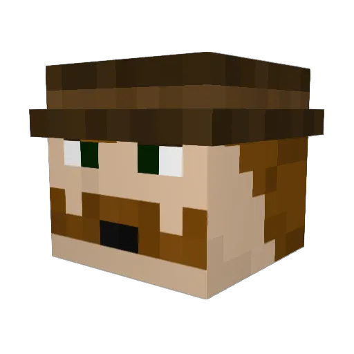 Mockiiix Minecraft avatar head, 3D render