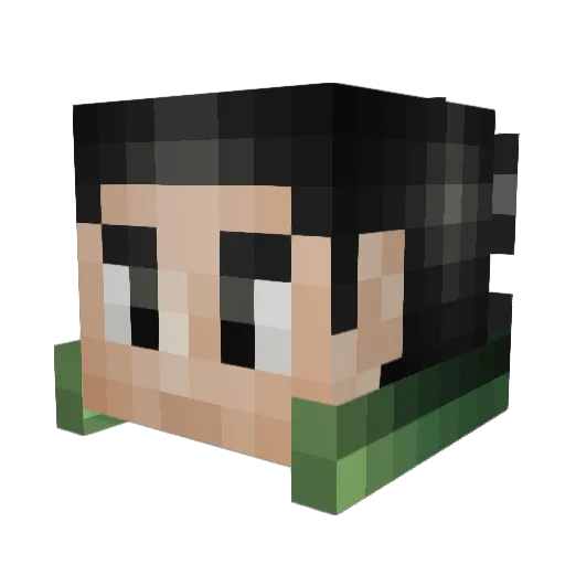 MockinGigi Minecraft avatar head, 3D render