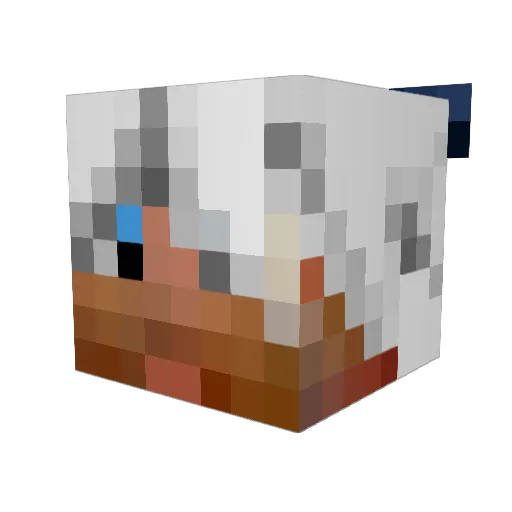 MockinJai Minecraft avatar head, 3D render