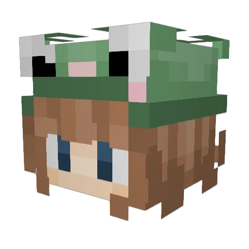 MockingJaen Minecraft avatar head, 3D render