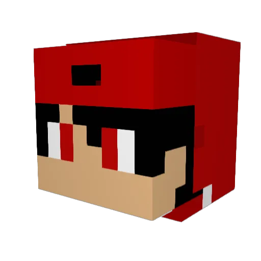 MockingOficial Minecraft avatar head, 3D render