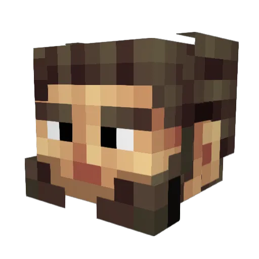 Mockingjay5 Minecraft avatar head, 3D render