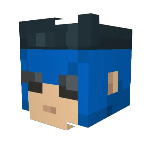 Mockmars695 Minecraft avatar head, 3D render