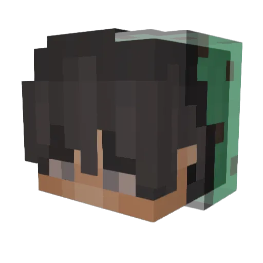 Mocna Minecraft avatar head, 3D render