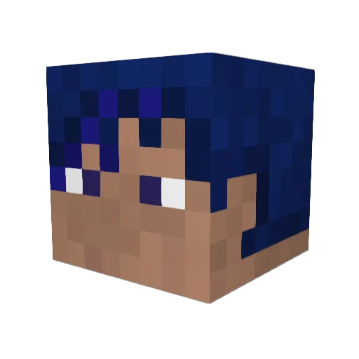Mococs Minecraft avatar head, 3D render