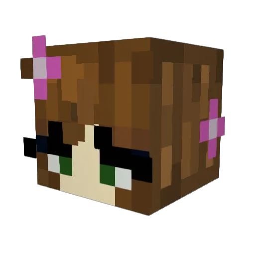 Mocomello Minecraft avatar head, 3D render