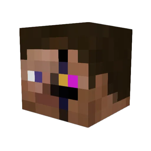 Mocor1 Minecraft avatar head, 3D render