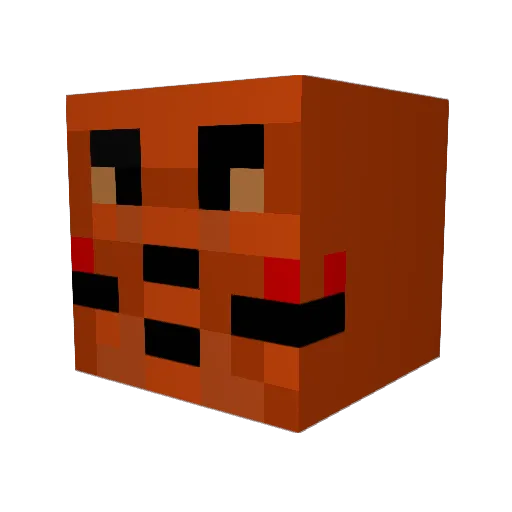 Mocotaugan Minecraft avatar head, 3D render