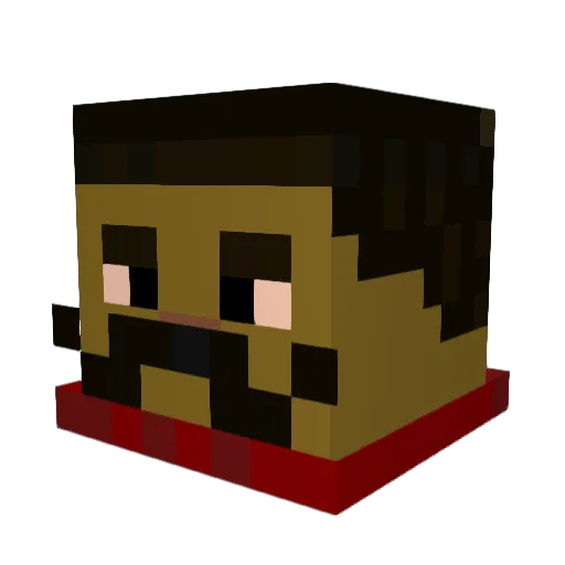 Moctezuma12 Minecraft avatar head, 3D render