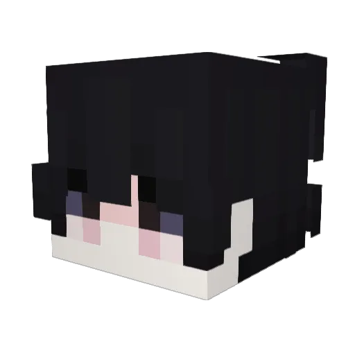Mocur Minecraft avatar head, 3D render