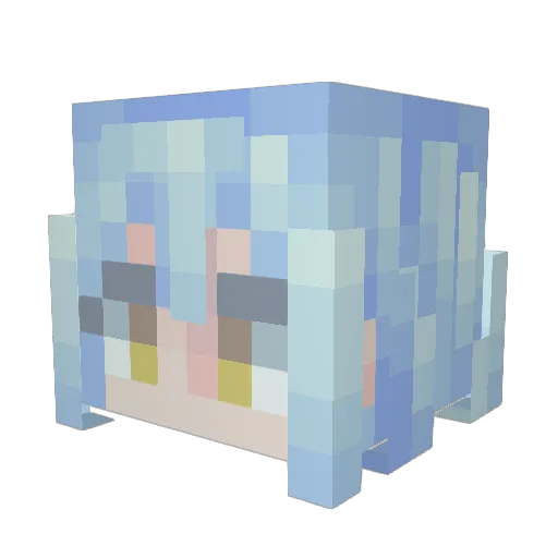 Mocyi_ Minecraft avatar head, 3D render