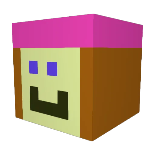 ModMama Minecraft avatar head, 3D render