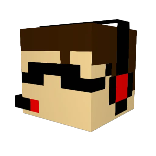 ModMasterGaming Minecraft avatar head, 3D render