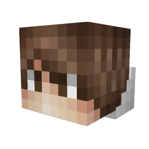 Moda2 Minecraft avatar head, 3D render