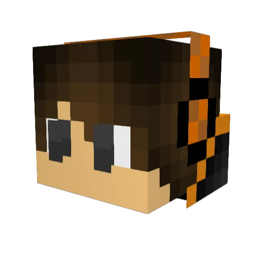 Modag Minecraft avatar head, 3D render