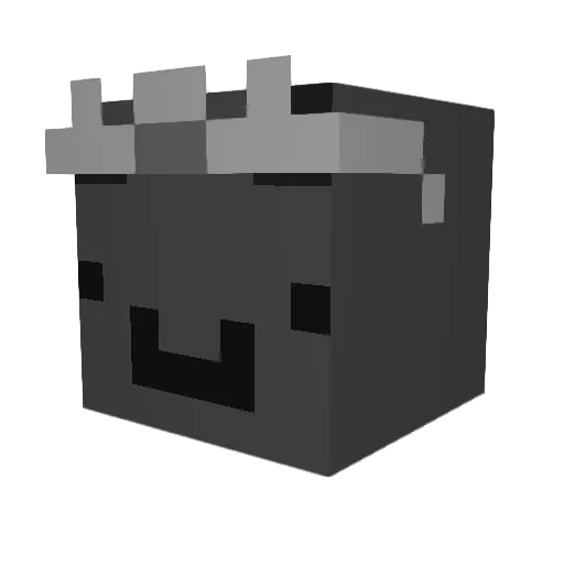 Modastin Minecraft avatar head, 3D render