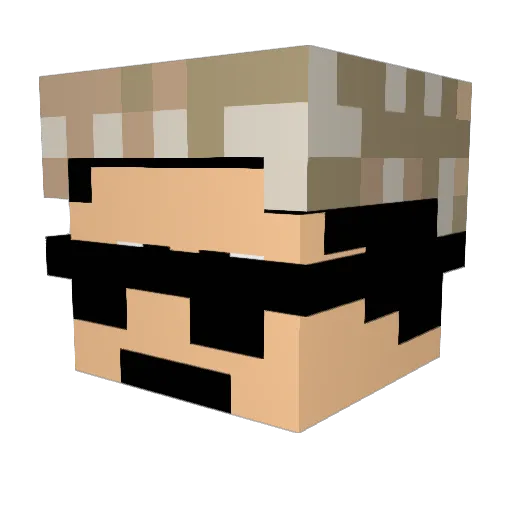 Modaz Minecraft avatar head, 3D render