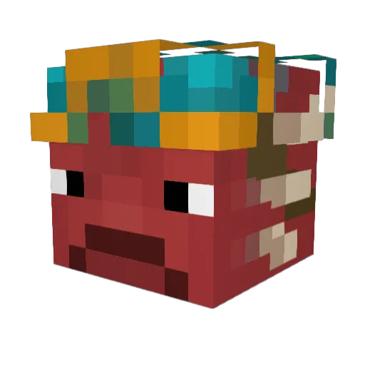 Modded_Minecraft Minecraft avatar head, 3D render