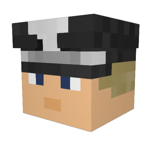 Modder789 Minecraft avatar head, 3D render