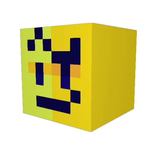 Moddpull Minecraft avatar head, 3D render
