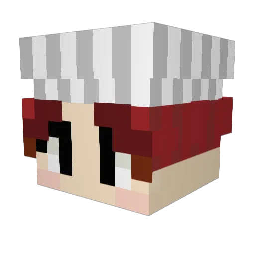 Modehua Minecraft avatar head, 3D render