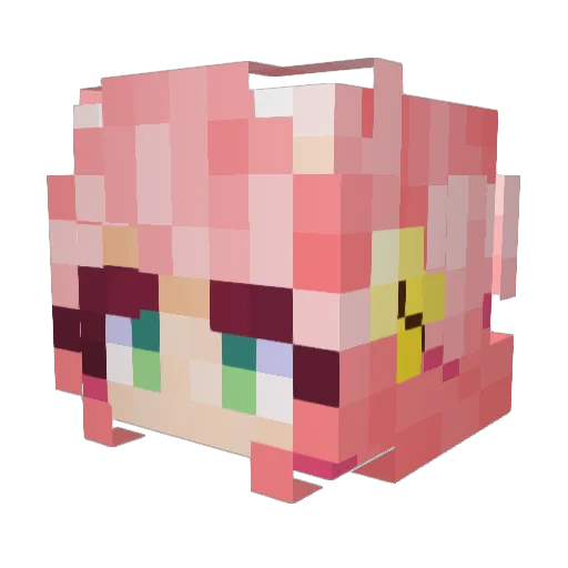 ModelQx Minecraft avatar head, 3D render