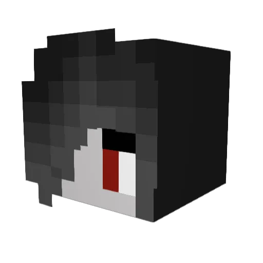 Model_N Minecraft avatar head, 3D render