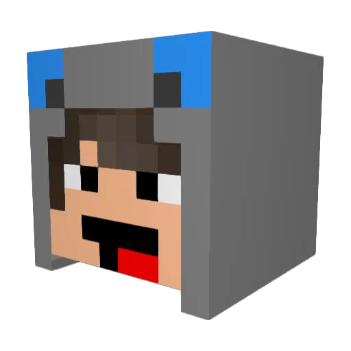 Modemik Minecraft avatar head, 3D render