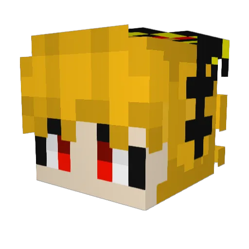Modene Minecraft avatar head, 3D render