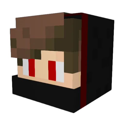 ModerYYT Minecraft avatar head, 3D render