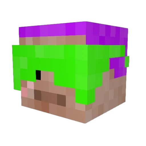 ModernChair Minecraft avatar head, 3D render