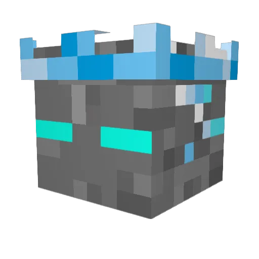 ModernCraft_ Minecraft avatar head, 3D render