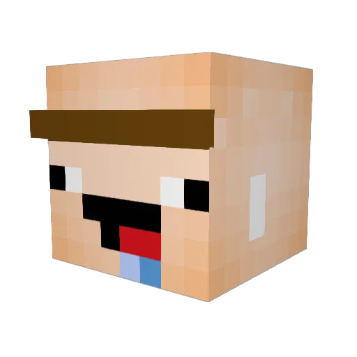 ModernDayBluePoo Minecraft avatar head, 3D render
