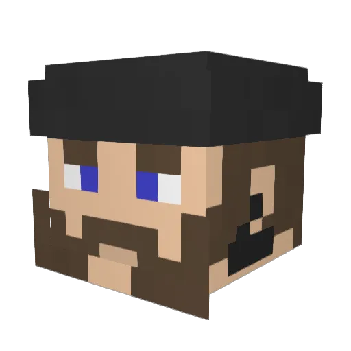 ModernHead8 Minecraft avatar head, 3D render