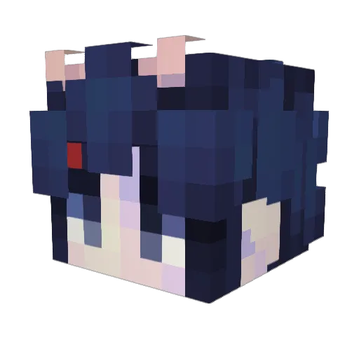 ModestMononoke Minecraft avatar head, 3D render