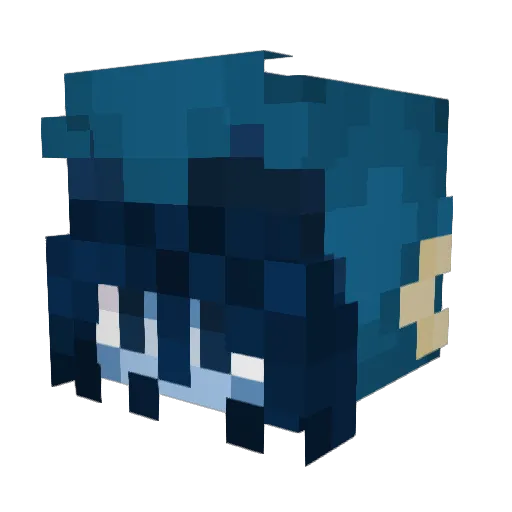 Modestlov Minecraft avatar head, 3D render