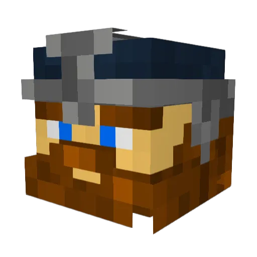 Modi Minecraft avatar head, 3D render