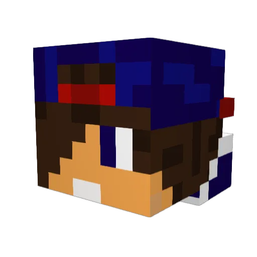 ModiaK Minecraft avatar head, 3D render