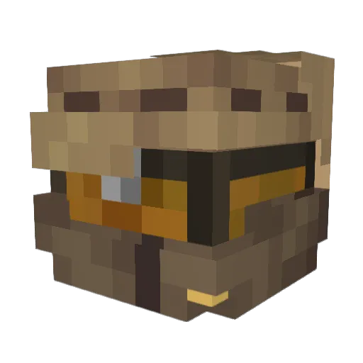 Modificable Minecraft avatar head, 3D render