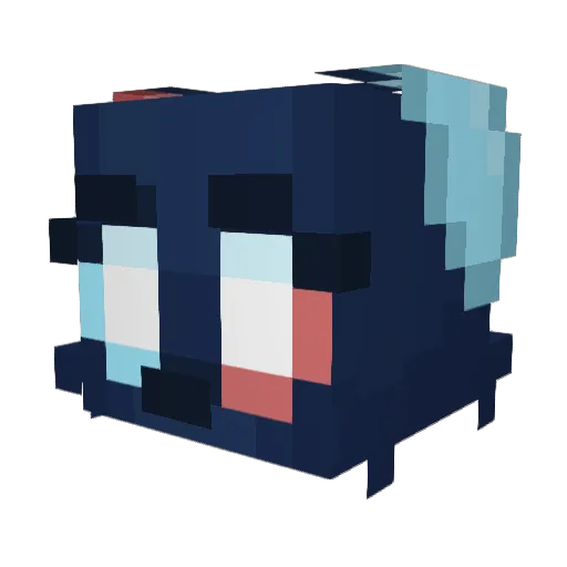 Modinifnite Minecraft avatar head, 3D render