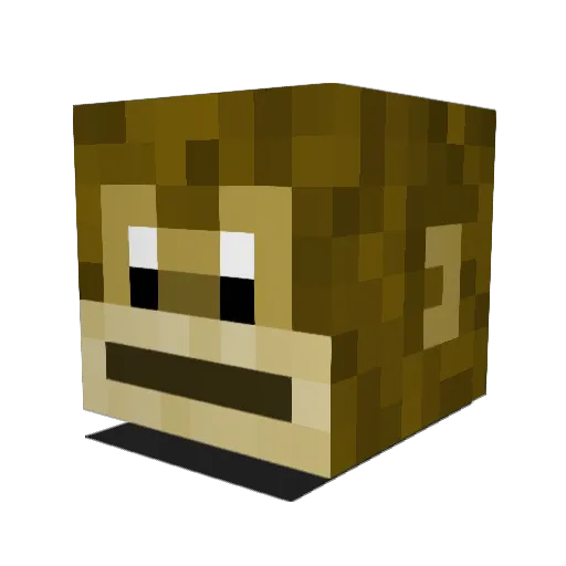 Modness Minecraft avatar head, 3D render