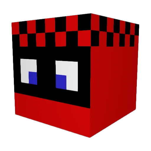ModoRangeBlue Minecraft avatar head, 3D render
