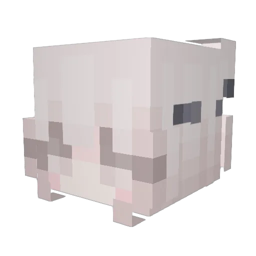 Modoiiii Minecraft avatar head, 3D render