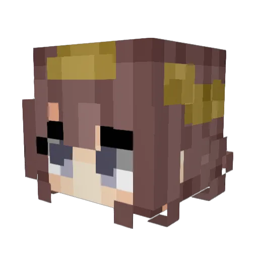 Modoteka_ Minecraft avatar head, 3D render