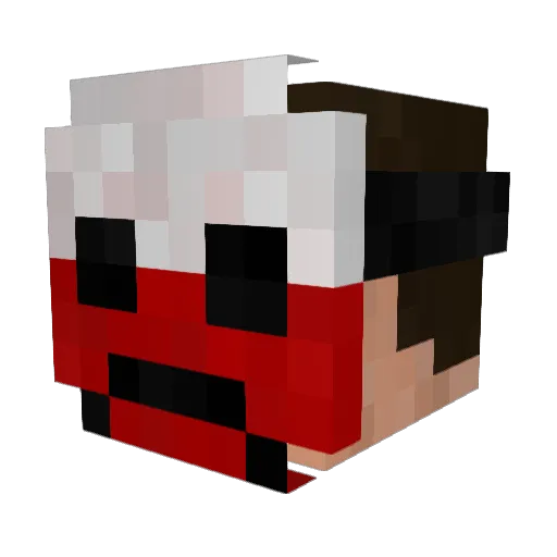 Modva Minecraft avatar head, 3D render