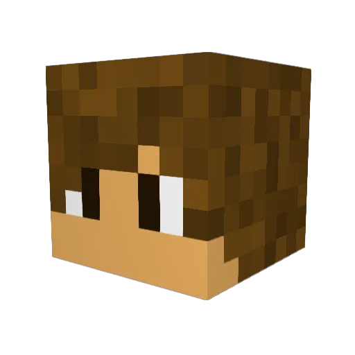 Moe24 Minecraft avatar head, 3D render