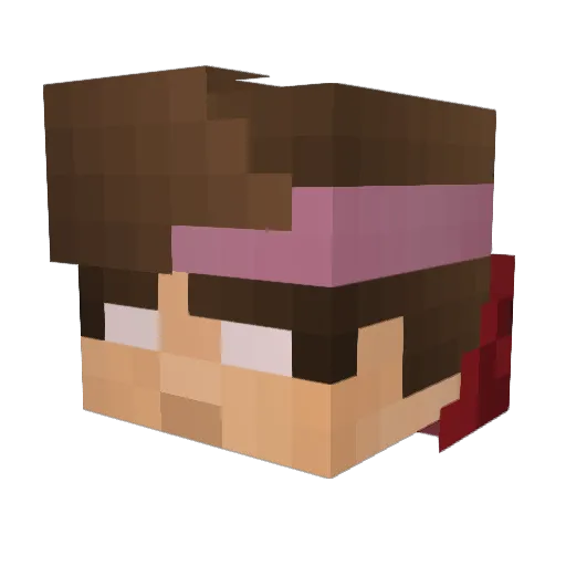 MoeDaMouth Minecraft avatar head, 3D render