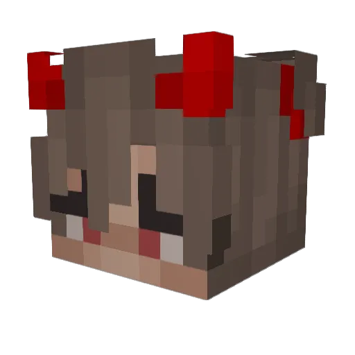 MoeF_Fr Minecraft avatar head, 3D render